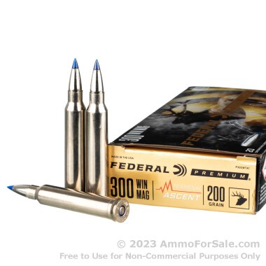 20 Rounds of 200gr Terminal Ascent .300 Win Mag Ammo by Federal