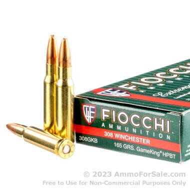200 Rounds of 165gr HPBT .308 Win Ammo by Fiocchi
