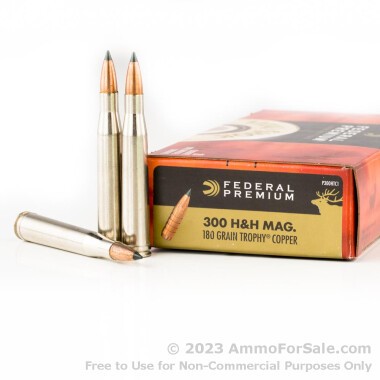 20 Rounds of 180gr JHP .300 H&H Mag Ammo by Federal