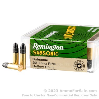 50 Rounds of 38gr LHP .22 LR Ammo by Remington