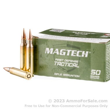 50 Rounds of 62gr FMJ 5.56x45 Ammo by Magtech