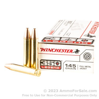 20 Rounds of 145gr FMJ .350 Legend Ammo by Winchester