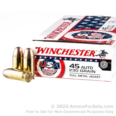 500 Rounds of 230gr FMJ 45 ACP Ammo by Winchester