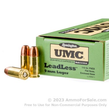 500 Rounds of 115gr FNEB 9mm Ammo by Remington