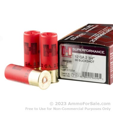 10 Rounds of  00 Buck 12ga Ammo by Hornady