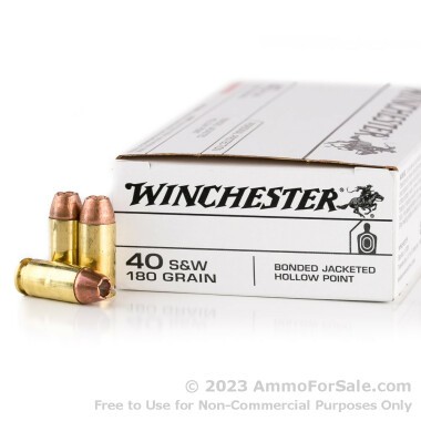 500 Rounds of 180gr JHP Bonded (Q4369) .40 S&W Ammo by Winchester