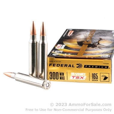20 Rounds of 165gr TSX .300 Win Mag Ammo by Federal