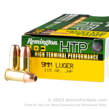 500  Rounds of 115gr JHP 9mm Ammo by Remington