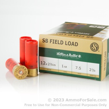 25 Rounds of 1 ounce #7 1/2 shot 12ga Ammo by Sellier & Bellot