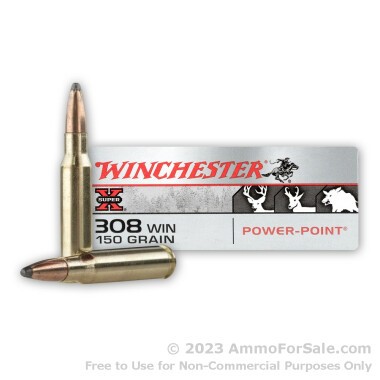 Winchester 150gr PP .308 Win Ammo