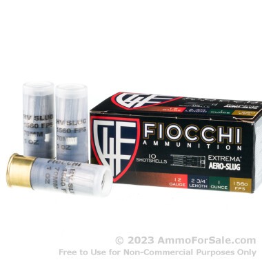 10 Rounds of 1 ounce Rifled Slug 12ga Ammo by Fiocchi