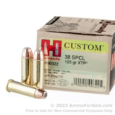 250 Rounds of 125gr JHP .38 Spl Ammo by Hornady