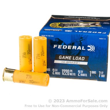 250 Rounds of 1 ounce #7 1/2 shot 20ga Ammo by Federal