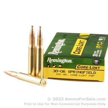 200 Rounds of 150gr PSP 30-06 Springfield Ammo by Remington