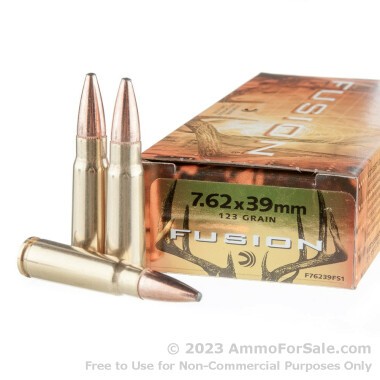 200 Rounds of 123gr Fusion 7.62x39mm Ammo by Federal