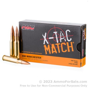 20 Rounds of 168gr OTM .308 Win Ammo by PMC