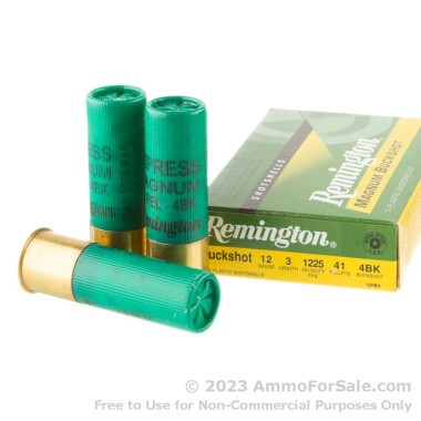 5 Rounds of  #4 Buck 12ga Ammo by Remington