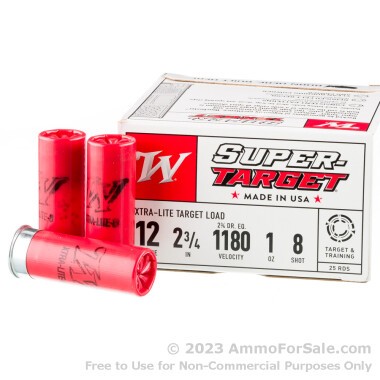 250 Rounds of 1 ounce #8 shot 12ga Ammo by Winchester Super-Target Xtra-Lite