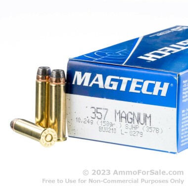 50 Rounds of 158gr SJHP .357 Mag Ammo by Magtech