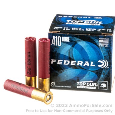 25 Rounds of 1/2 ounce #7 1/2 .410 Bore Ammo by Federal