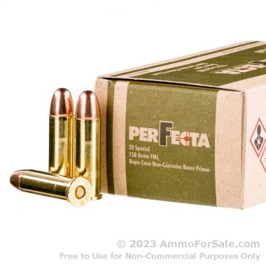 38 Special - 158 gr FMJ - Fiocchi Perfecta - 50 Rounds