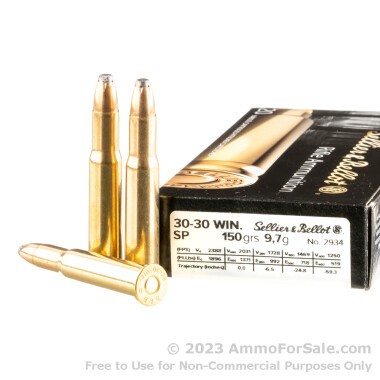 500 Rounds of 150gr SP 30-30 Win Ammo by Sellier & Bellot