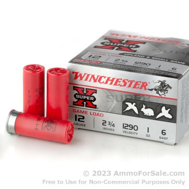 25 Rounds of 1 ounce #6 lead shot 12ga Ammo by Winchester