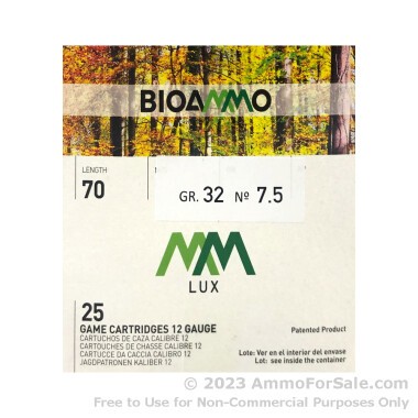 250 Rounds of 1-1/8 ounce #7.5 shot 12ga Ammo by BioAmmo