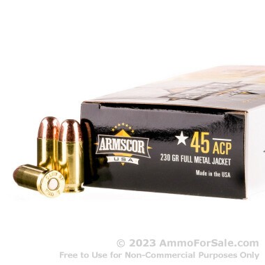 1000 Rounds of 230gr FMJ .45 ACP Ammo by Armscor USA