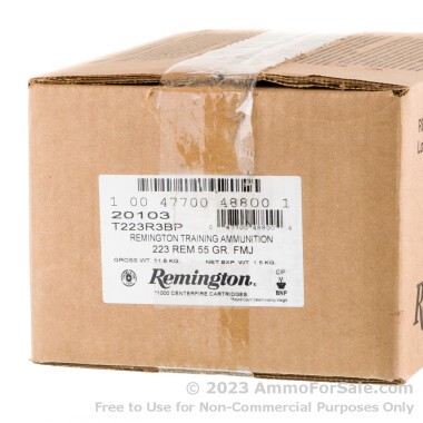 1000 Rounds of 55gr FMJ .223 Ammo by Remington