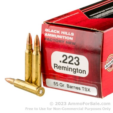 50 Rounds of 55gr TSX .223 Ammo by Black Hills Ammunition