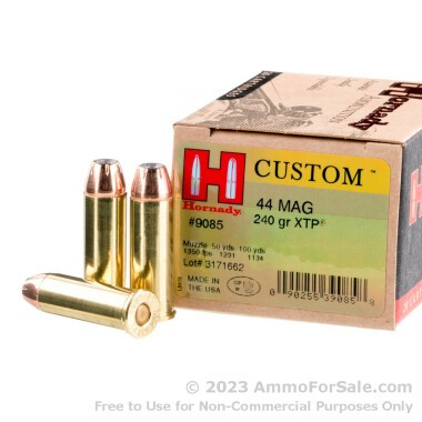 200 Rounds of 240gr JHP .44 Mag Ammo by Hornady