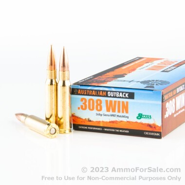 20 Rounds of 168gr HPBT .308 Win Ammo by Australian Defense Industries