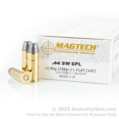 50 Rounds of 200gr LRN .44 S&W Spl Ammo by Magtech