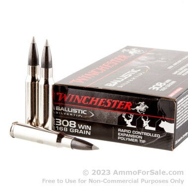 20 Rounds of 168gr Polymer Tipped .308 Win Ammo by Winchester