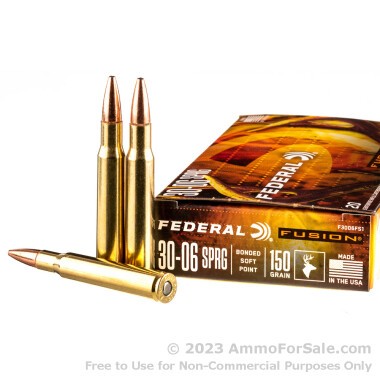 20 Rounds of 150gr Fusion 30-06 Springfield Ammo by Federal