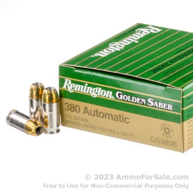 25 Rounds of 102gr JHP .380 ACP Ammo by Remington