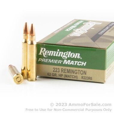 20 Rounds of 62gr HP .223 Ammo by Remington