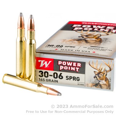 20 Rounds of 165gr PSP 30-06 Springfield Ammo by Winchester