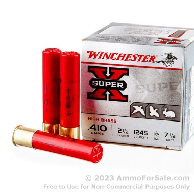25 Rounds of 1/2 ounce #7 1/2 shot 410ga Ammo by Winchester