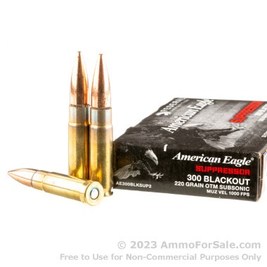 500 Rounds of 220gr OTM Subsonic .300 AAC Blackout Ammo by Federal American Eagle