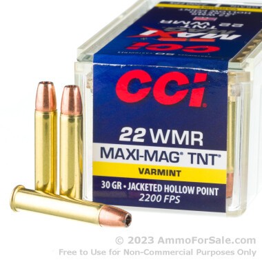 500 Rounds of 30gr JHP .22 WMR Ammo by CCI