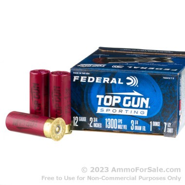 250 Rounds of 2-3/4" 1 ounce #7 1/2 shot 12ga Ammo by Federal