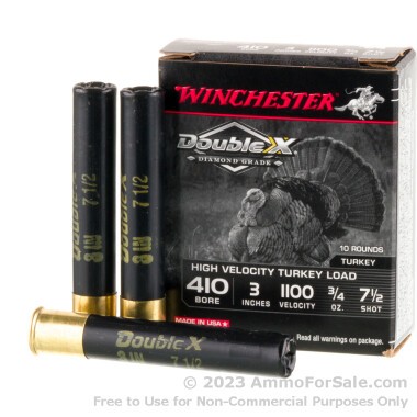 10 Rounds of 3/4 ounce #7 1/2 shot 410ga Ammo by Winchester