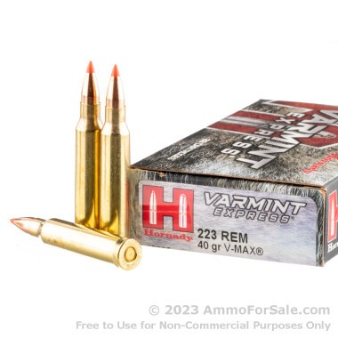 20 Rounds of 40gr V-MAX .223 Ammo by Hornady