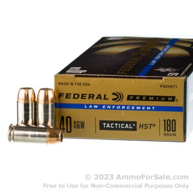 50 Rounds of 180gr JHP .40 S&W Ammo by Federal
