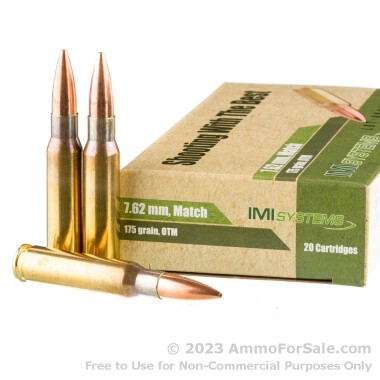 20 Rounds of 175gr OTM 7.62x51 Ammo by IMI