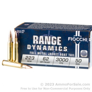 1000 Rounds of 62gr FMJBT .223 Ammo by Fiocchi