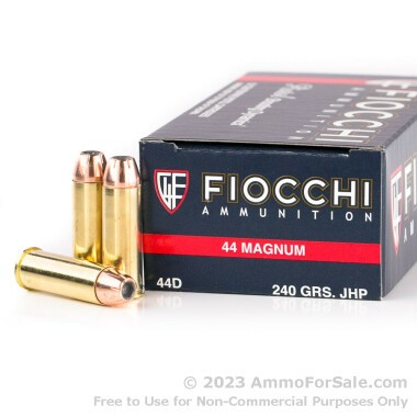 1000 Rounds of 240gr JHP .44 Mag Ammo by Fiocchi
