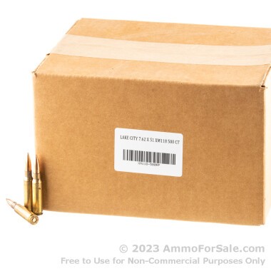 500 Rounds of XM118 175gr OTM 7.62x51mm Ammo by Lake City